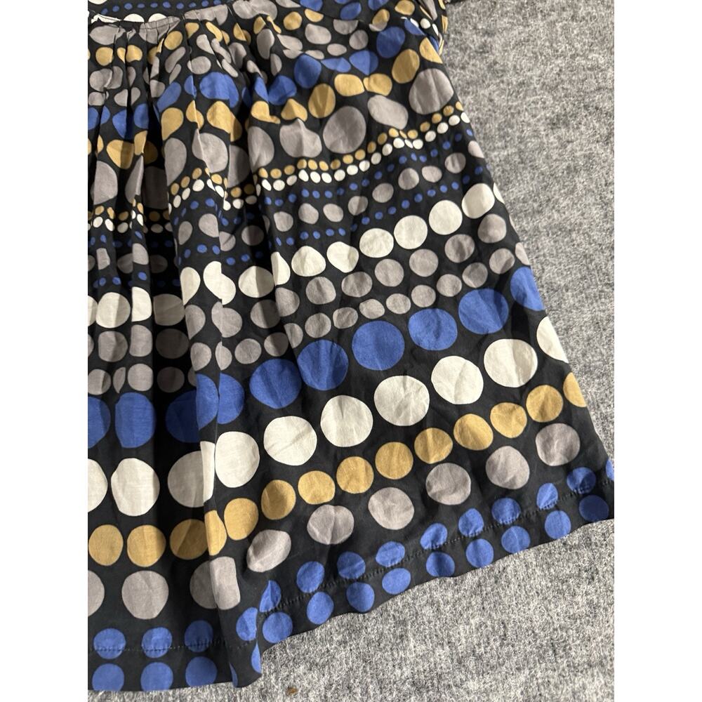 Nine West Blouse Women Small Silk Polka Dot Shirt Tunic Top Blue N246 - Picture 2 of 8